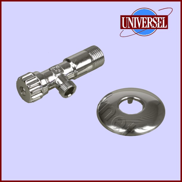 ROBINET D'EQUERRE AVEC REGULATEUR DEBIT 1/2''3/8'' - Pièces lave-va...