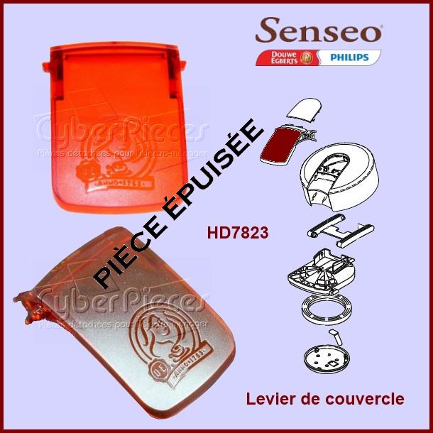 Levier de couvercle rouge Senseo - 422224762640***épuisé***