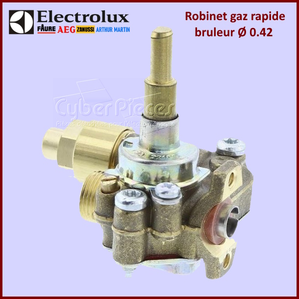 Robinet gaz rapide bruleur Ø 0.42 Electrolux 3577306081