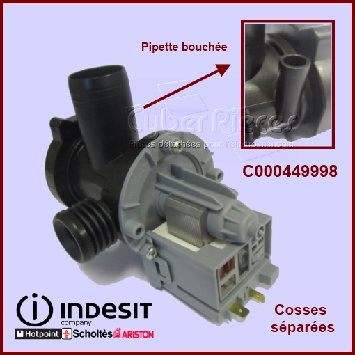 Pompe de vidange Indesit C00044998 -  Pièces machine à laver