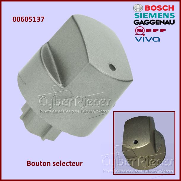 Bouton selecteur plaque de cuisson Bosch 00605137 - Pièces table de...