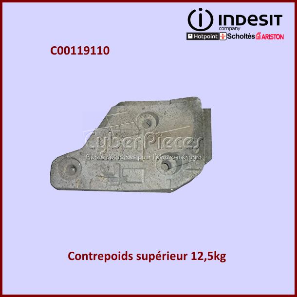 Contrepoids supérieur Indesit C00119110 -  Pièces machine à laver