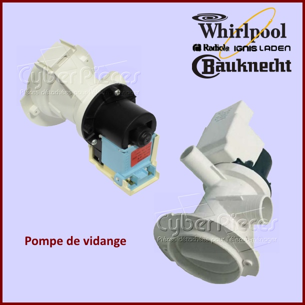Pompe de Vidange Whirlpool 481236018529 -  Pièces machine à laver