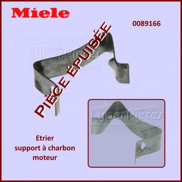 Fixation pour charbon Miele 0089166 -  PiÃ¨ces machine Ã  laver