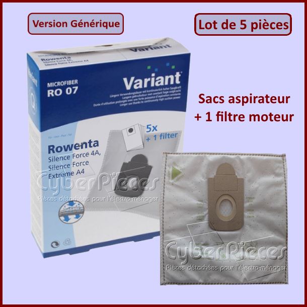 Sac aspirateur RO07 adaptable Rowenta ZR200520 - Pièces aspirateur