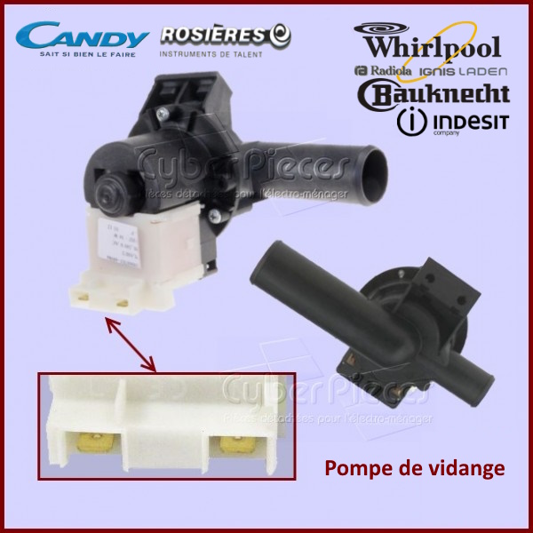 Pompe de vidange Whirlpool 481936018217 -  Pièces machine à laver