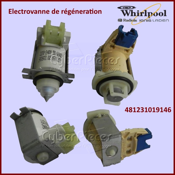 Kit électrovanne de régénération Whirlpool 481231019146 - Pièces la...