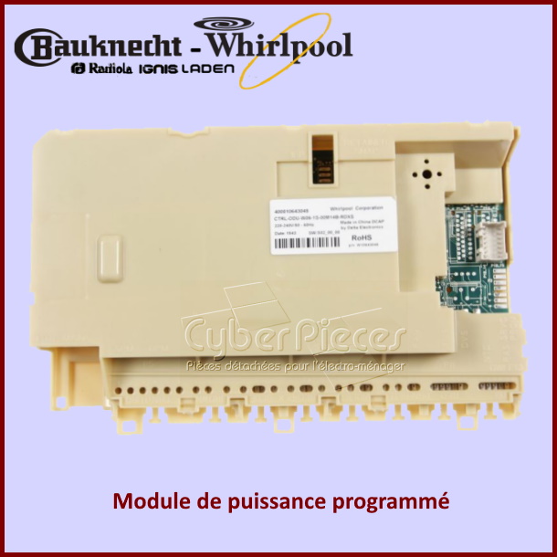 Module de puissance Whirlpool 481010643045 programmé