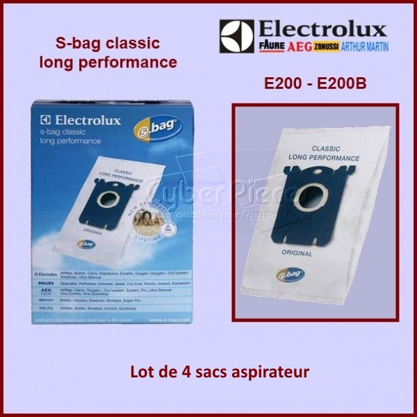 Lot de 4 sacs aspirateur E200 / E200B / E201B - Pièces aspirateur