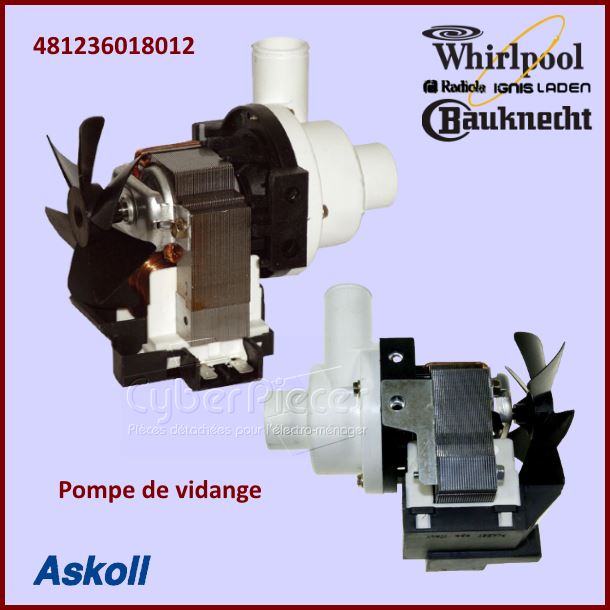 Pompe De Vidange Whirlpool 481236018012 -  Pièces machine à laver