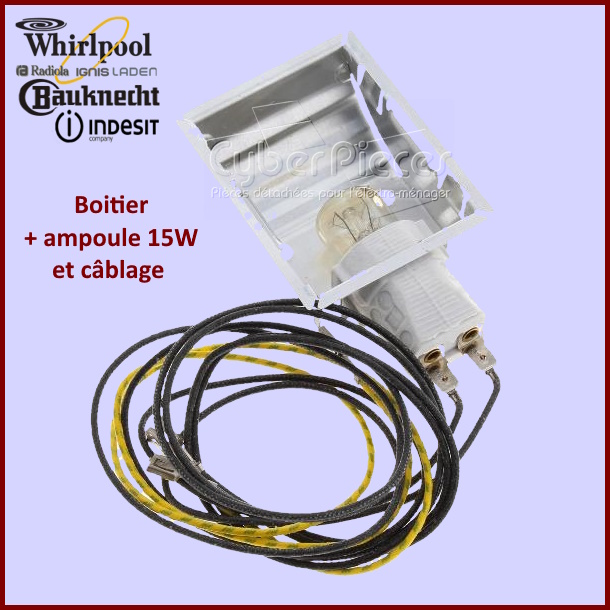 Boitier d'éclairage avec ampoule Indesit C00132817