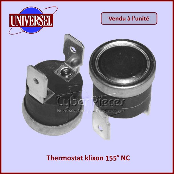 Thermostat klixon 155° NC - Pièces sèche-linge
