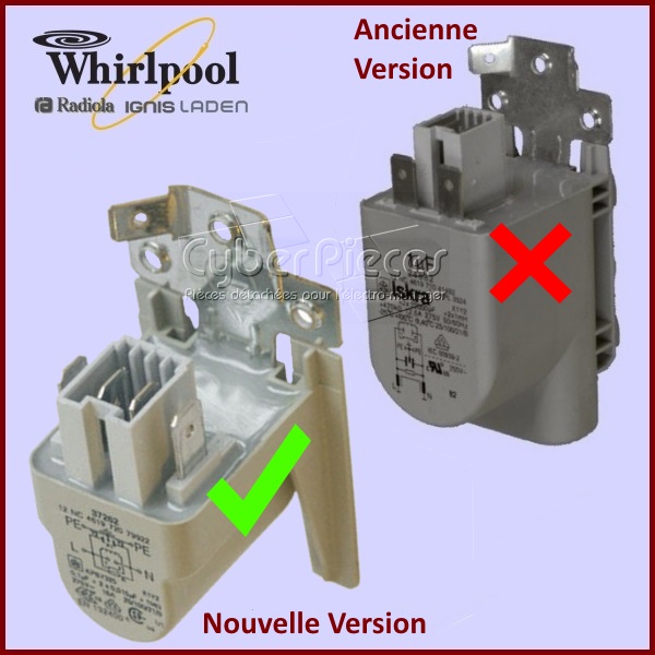 Filtre Anti-parasite 0,68MF - 1,0MF 481212118285  (remplacé par 481...