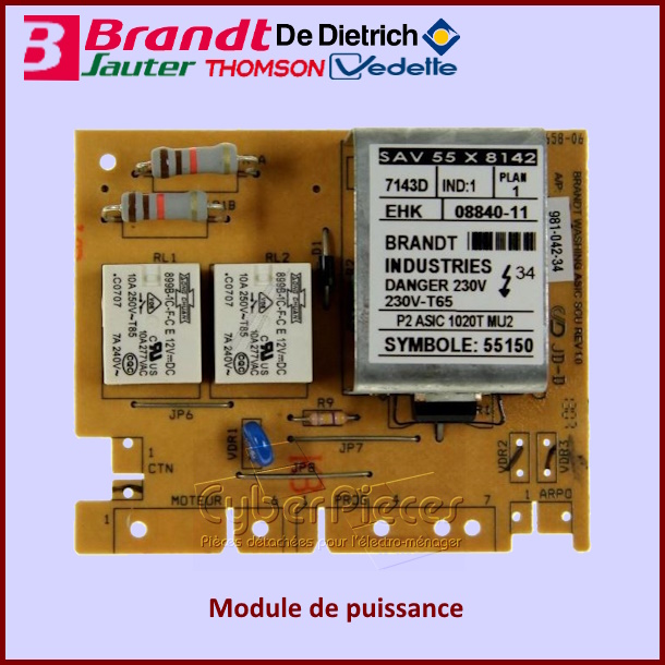 Module carte de puissance Brandt 55X8142
