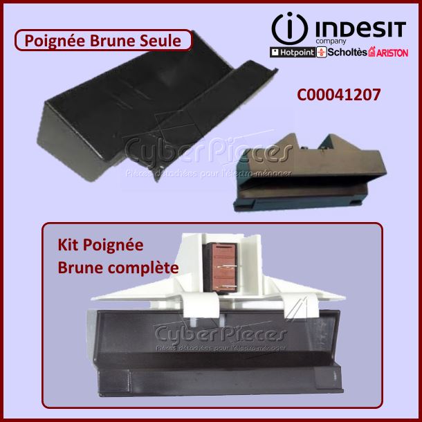 Poignée Brune Seule Indesit C00041207 - Pièces lave-vaisselle