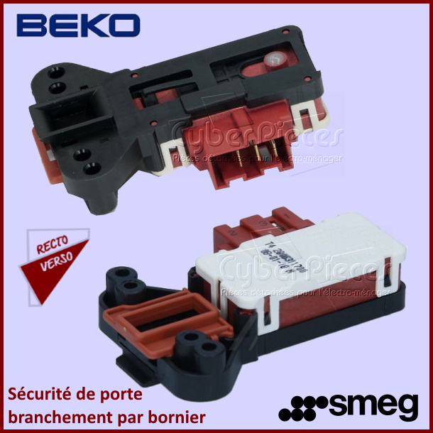 Sécurité de porte Bornier Type ZV446T4 Beko 2805311700