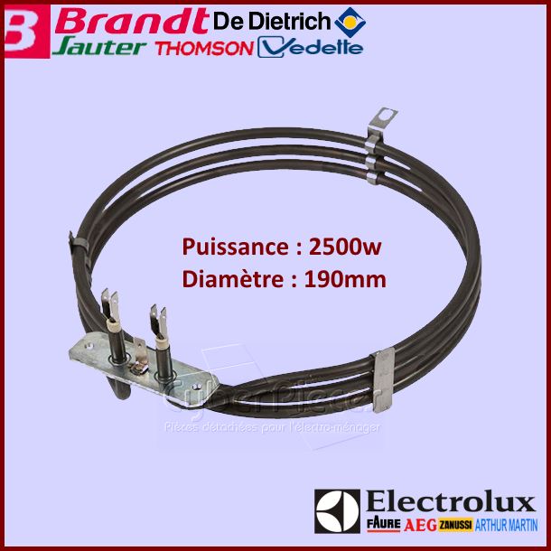 Résistance circulaire 230V- 2500W 50281175005 - Pièces four