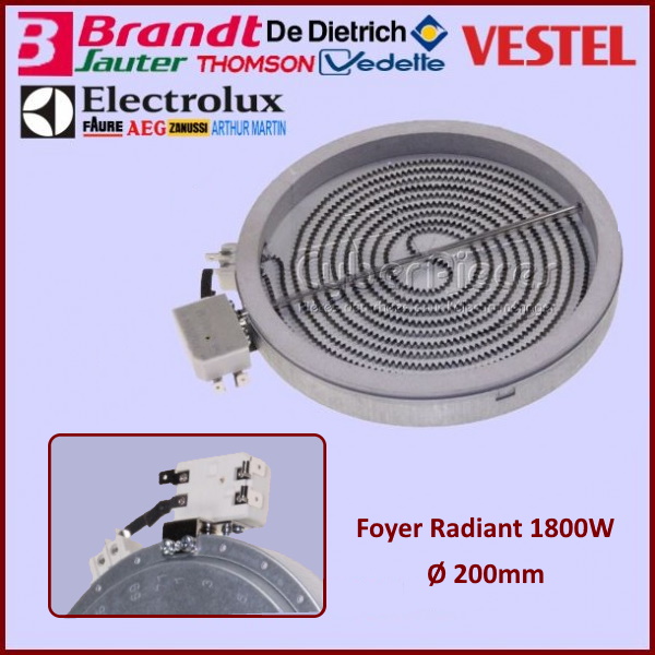 Foyer Radiant 180mm 1800W Brandt C690036C5 - Pièces table de cuisson