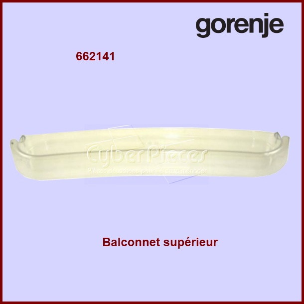 Balconnet supérieur Gorenje 662141 - Pièces réfrigérateur & congéla...