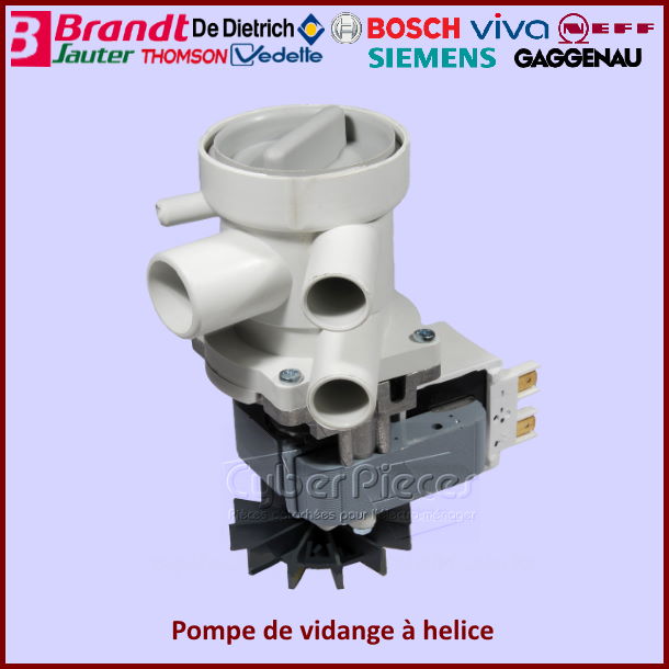Pompe à helice Bosch 00140511 - 00140268 -  Pièces machine à laver