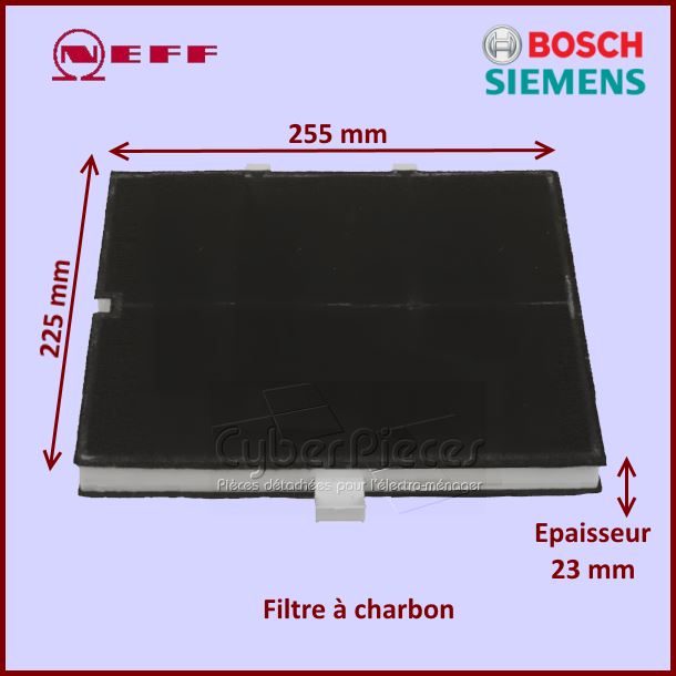 Filtre à charbon Type LZ52050 Bosch 00361047 - Pièces hotte