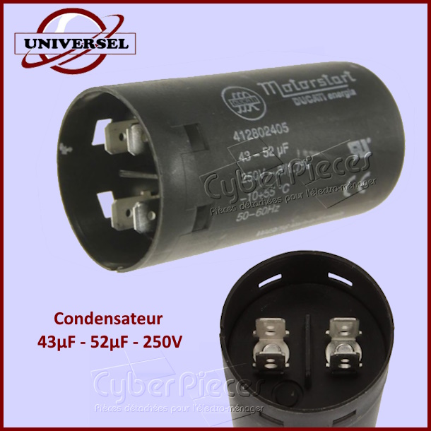 Condensateur Electrolytique 43µF - 52µF - 250V