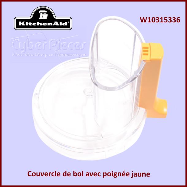 Couvercle de bol jaune Kitchenaid W10315336 - Pièces robot ménager