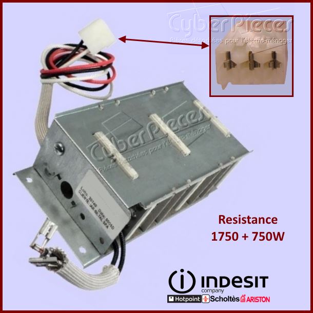 Resistance 2500W Indesit C00770163 - Pièces sèche-linge