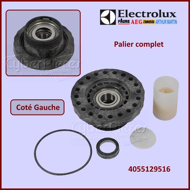 Palier gauche complet Electrolux 4055129516 -  Pièces machine à laver