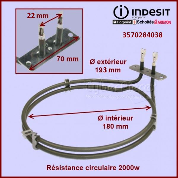 Résistance circulaire 2000w Electrolux 3570284038 - Pièces four