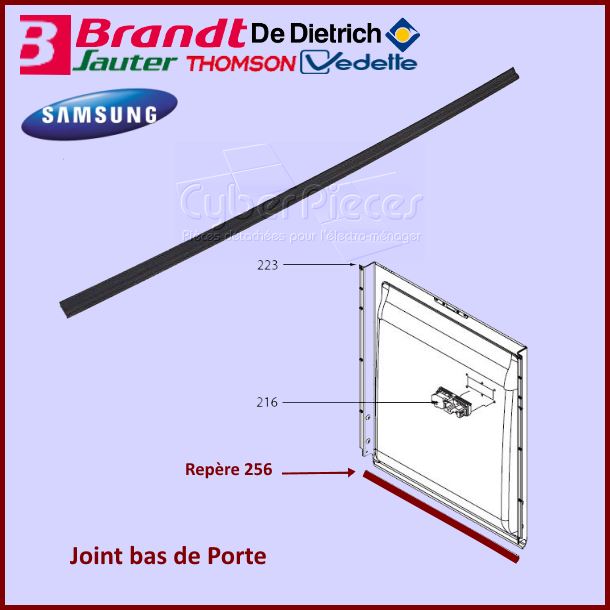 Joint bas de Porte Brandt 32X2140 - Pièces lave-vaisselle