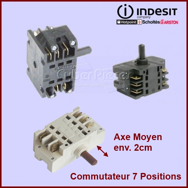 Commutateur 7 positions Axe Moyen EGO 4132723020 - Pièces table de ...