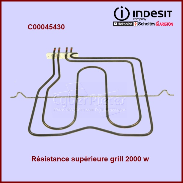 RÃ©sistance supÃ©rieure grill 2000W - 045430 - PiÃ¨ces four