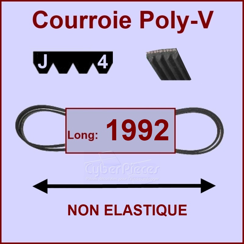 Courroie 1992J4 non élastique - Pièces sèche-linge