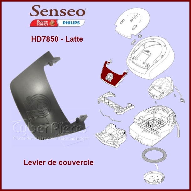 Levier Plastique de couvercle Senseo HD7850 - 422224758300***EPUISE***