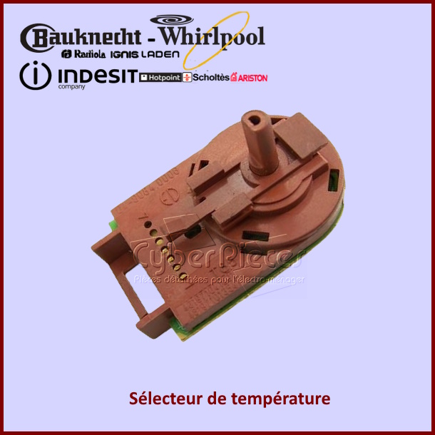 Sélecteur de température / essorage 461971013541 Whirlpool 481241348279