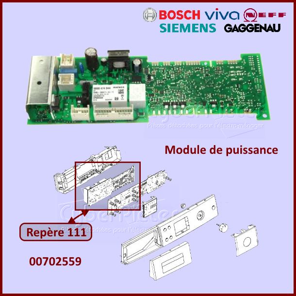 Carte électronique vierge Bosch 00702559 à configurer par nos soins...