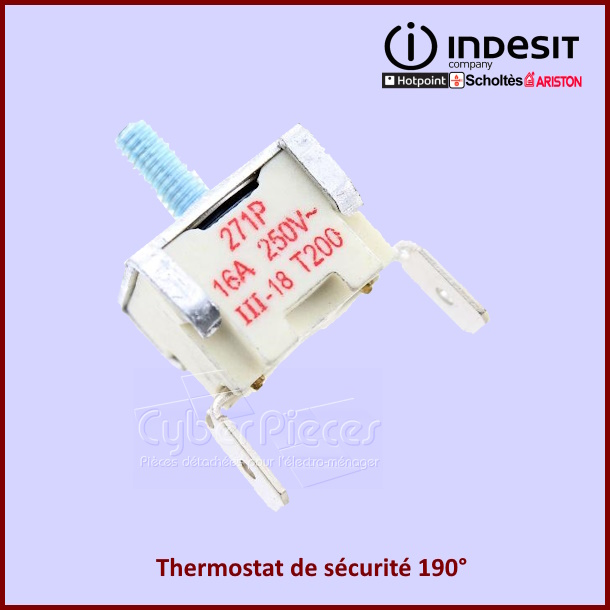 Thermostat de sécurité 190° Indesit C00041159