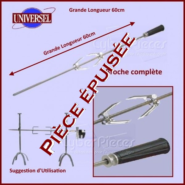 Broche complète pour tourne-broche - Pièces barbecue