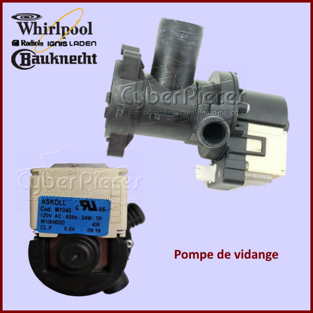 Pompe de vidange Whirlpool 481010846320