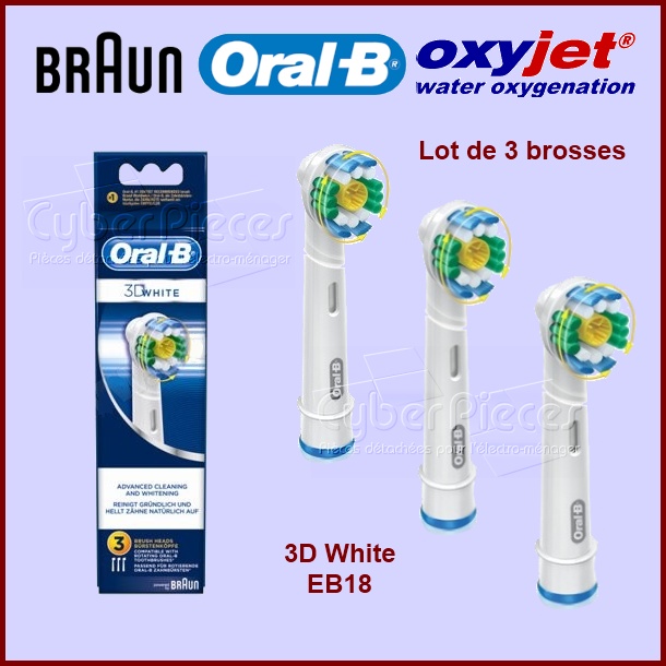 Brosse à dents 3D White - EB18- 64708760 - Pièces hygiène
