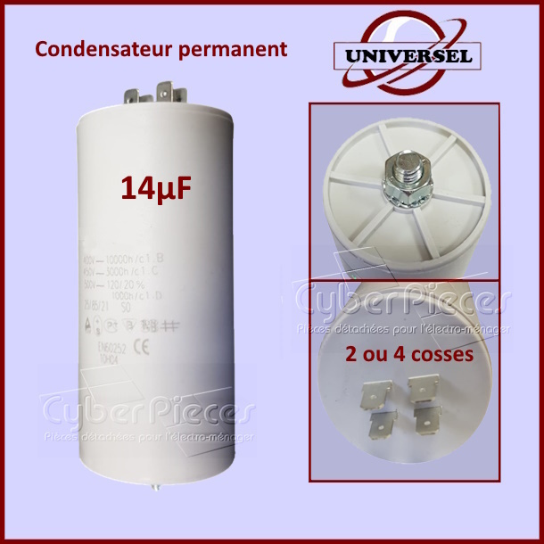 Condensateur permanent 14µF 450V