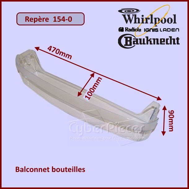 Balconnet Porte-Bouteille 481241829927 - Pièces réfrigérateur & con...