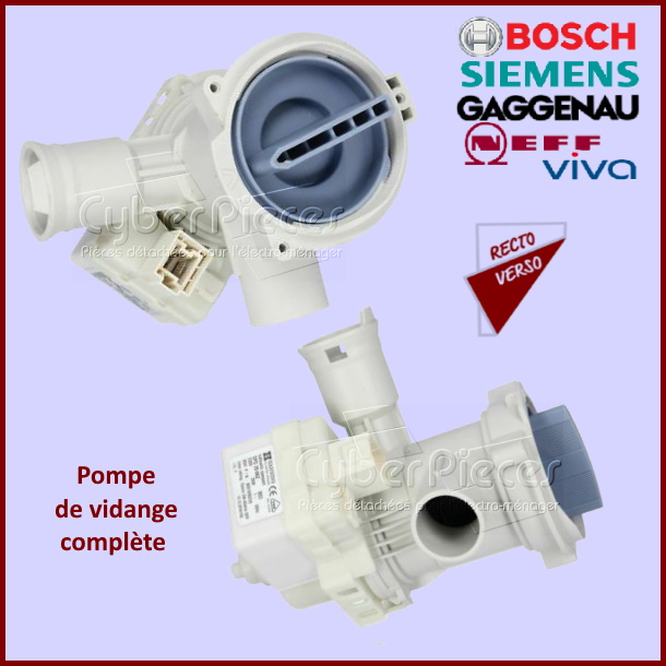Pompe de vidange complète Bosch 00146083 -  Pièces machine à laver