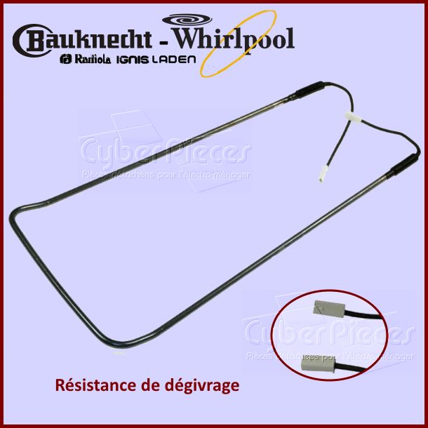 Résistance de dégivrage Whirlpool 481202188005 - Pièces réfrigérate...