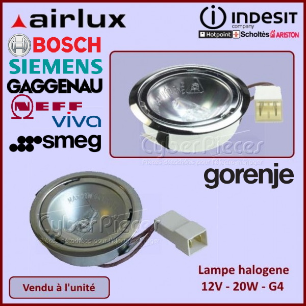 Lampe halogène complète C00138617 - Pièces hotte