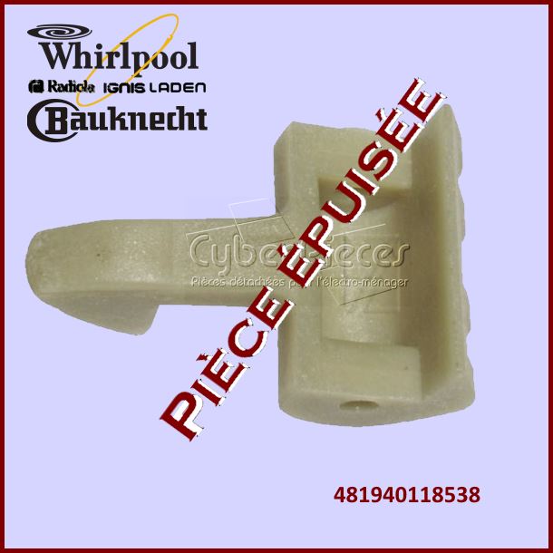 Crochet de poignée de hublot Whirlpool 481940118538***Pièce bientôt épuisée***