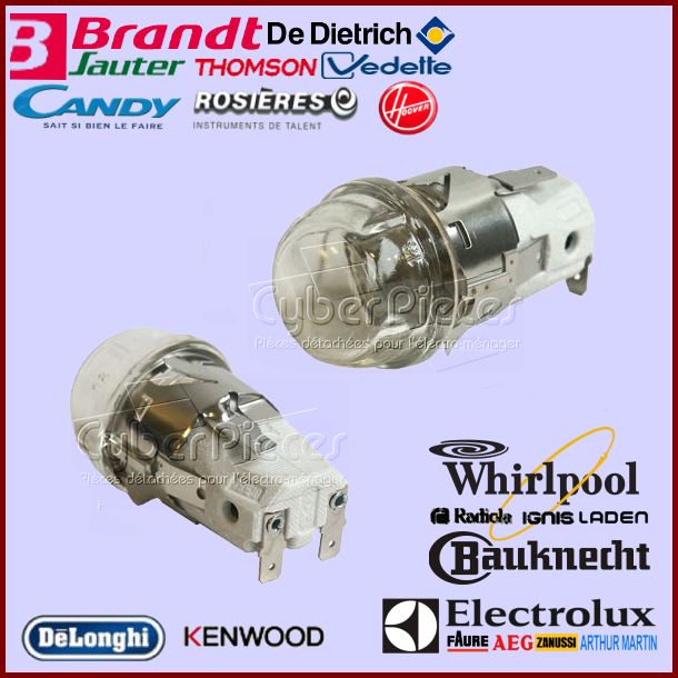 Ensemble Eclairage avec ampoule 15W pour four multi-marques - PiÃ¨ce...