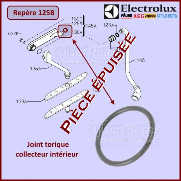 Joint collecteur intÃ©rieur Electrolux 50227938003 - PiÃ¨ces lave-vai...
