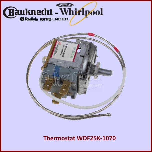 Thermostat WDF25K-1070 Whirlpool 480132100131 - Pièces réfrigérateu...